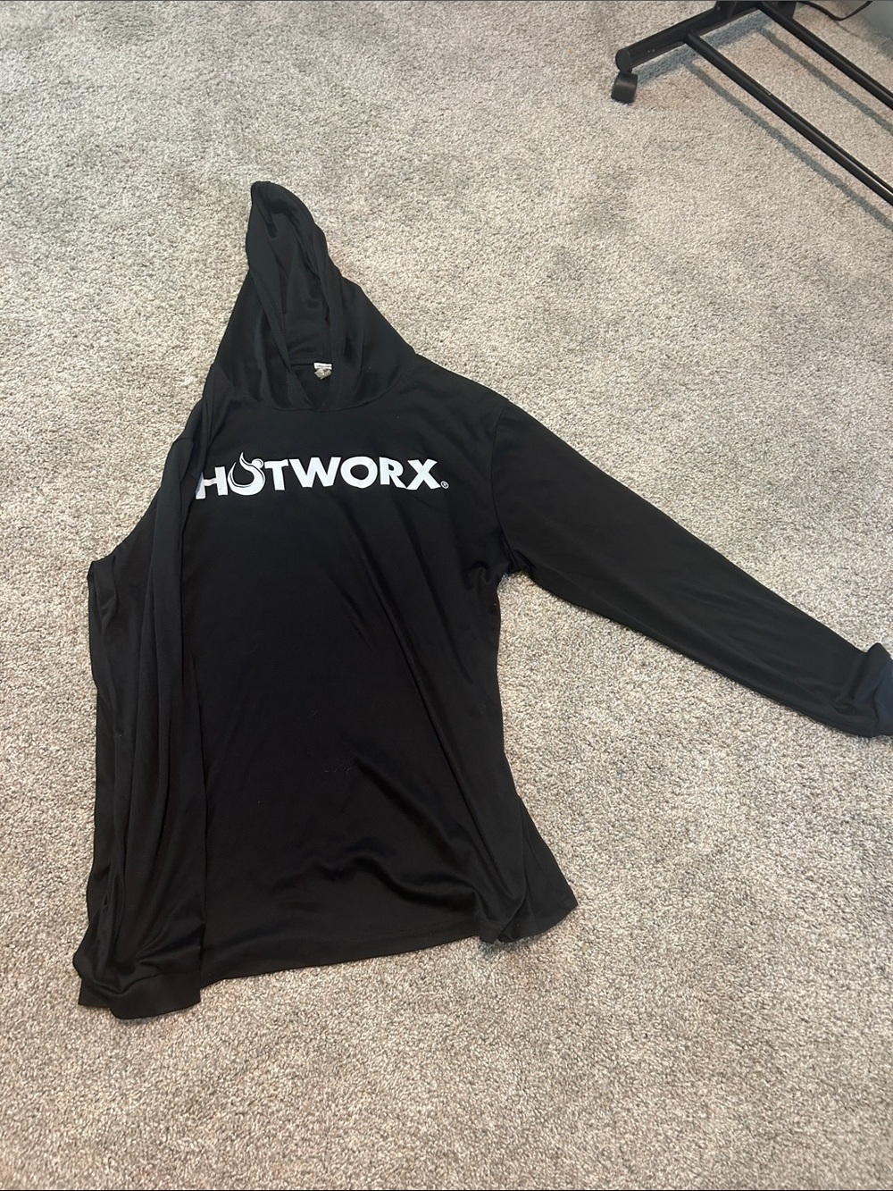 HOTWORX Women's Black Logo Hoodie Top